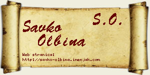 Savko Olbina vizit kartica